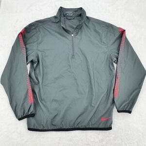 Youth Nike Golf 1/4 Zip Windbreaker Pullover Gray Sz Medium 10/12 Ripstop Jacket